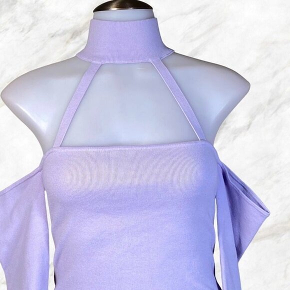 Michael Costello x REVOLVE Araceli Knit Bodysuit - Light Lavender - Picture 4 of 12